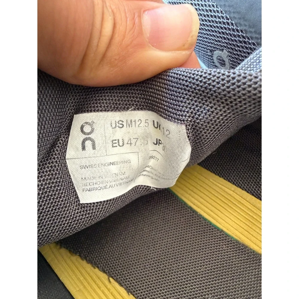 On Running Cloudswift Mens Running Shoes Size 12.5 US Grey‎ Yellow Outdoor